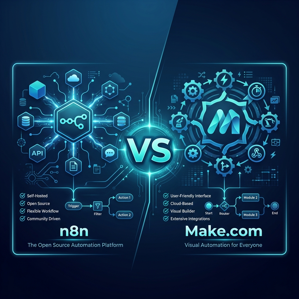 n8n vs. Make.com: Der ultimative Vergleich für Automatisierung